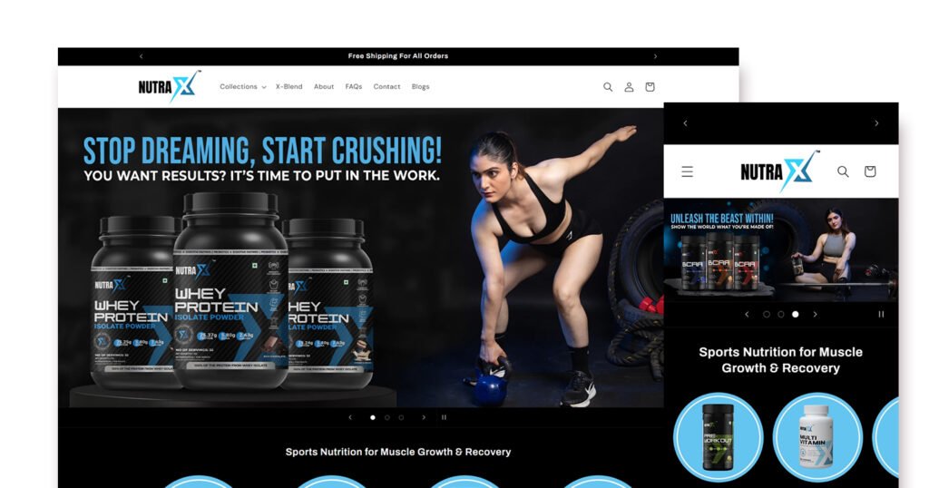 NutraX | Shopify Webssite design & development