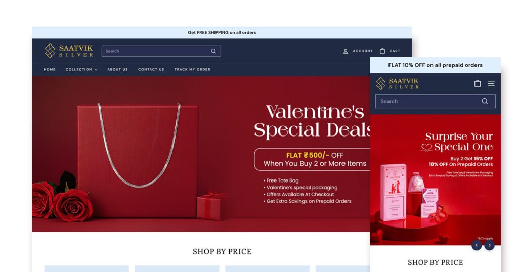 Saatvik web design and development on shopify plateform