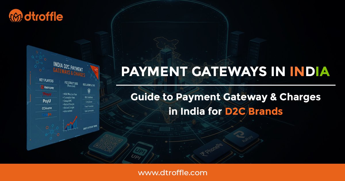 List ofpayment gateways in India and their Charges for D2C Brands