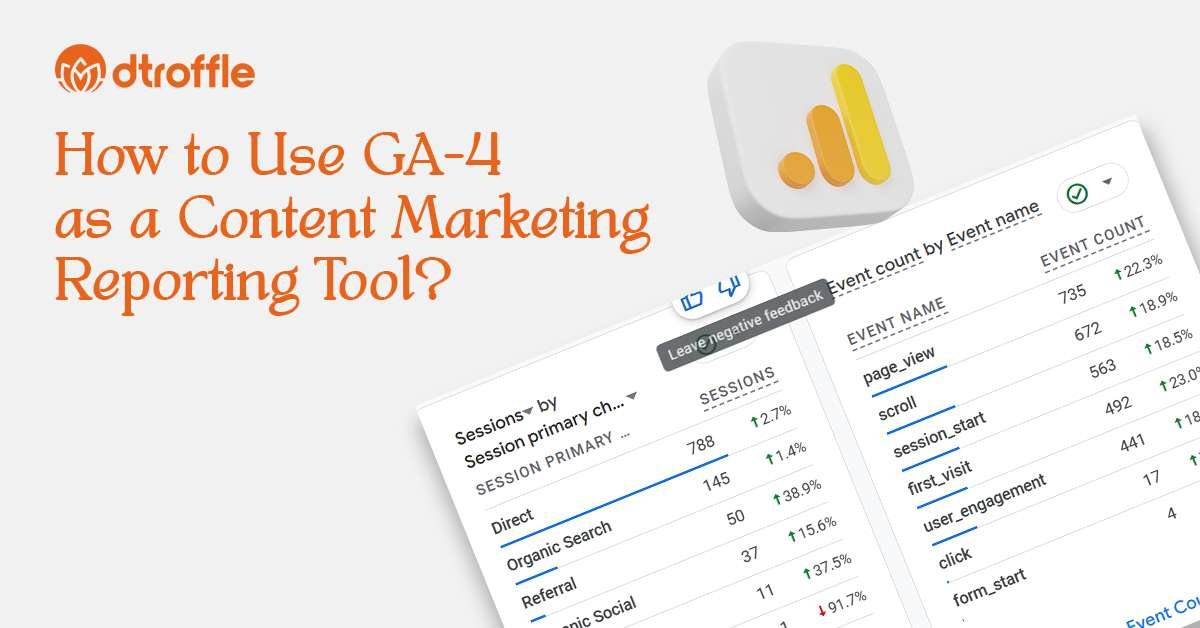 How to use GA 4 as a content marketing reporting tool?